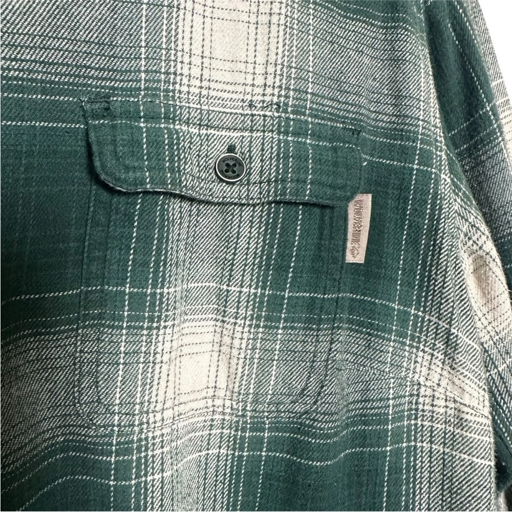 Wolverine Flannel Women's Small Long Sleeve Plaid Warm Button Up Pockets Green - Picture 6 of 11